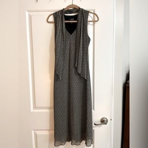 Vintage silk slip dress with optional scarf